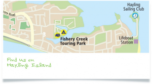 Map showing location of Fishery Creek Park